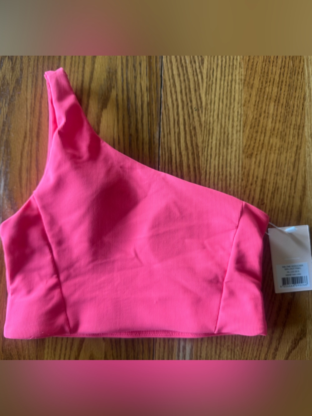 Women’s Hot Pink one shoulder sports bra